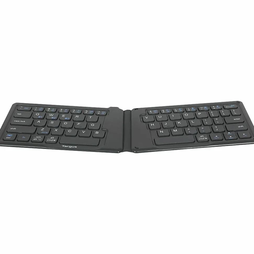 Targus Ergonomic Foldable Bluetooth Antimicrobial Keyboard, Compact Size, Black, AKF003US