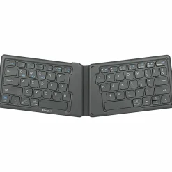 Targus Ergonomic Foldable Bluetooth Antimicrobial Keyboard, Compact Size, Black, AKF003US