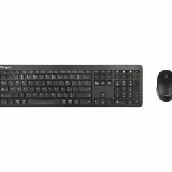 Targus Full-Size Bluetooth Keyboard And Midsize Comfort Antimicrobial Mouse Bundle, Black