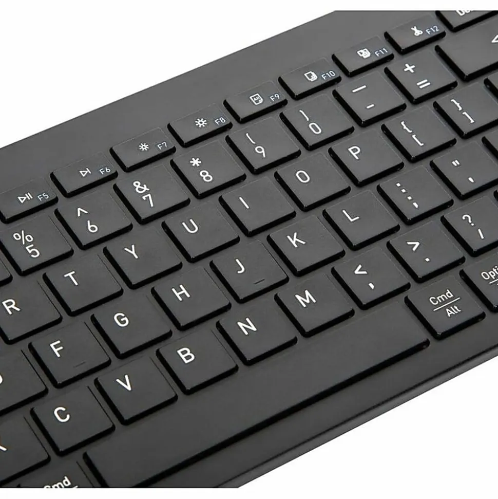 Targus Full-Size Bluetooth Keyboard And Midsize Comfort Antimicrobial Mouse Bundle, Black