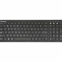 Targus Midsize Bluetooth Keyboard And Midsize Comfort Antimicrobial Mouse Bundle, Black, AKM619AMUS