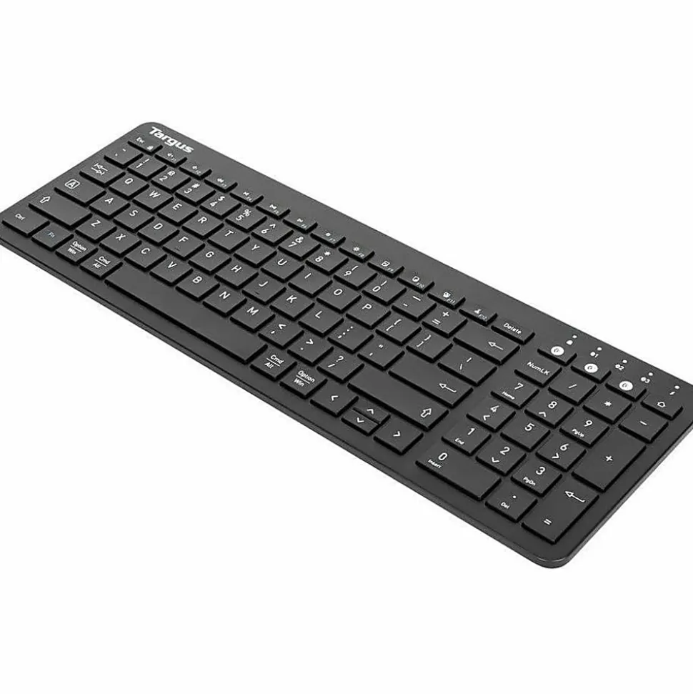 Targus Midsize Multi-Device Bluetooth Antimicrobial Keyboard, Black, AKB863US