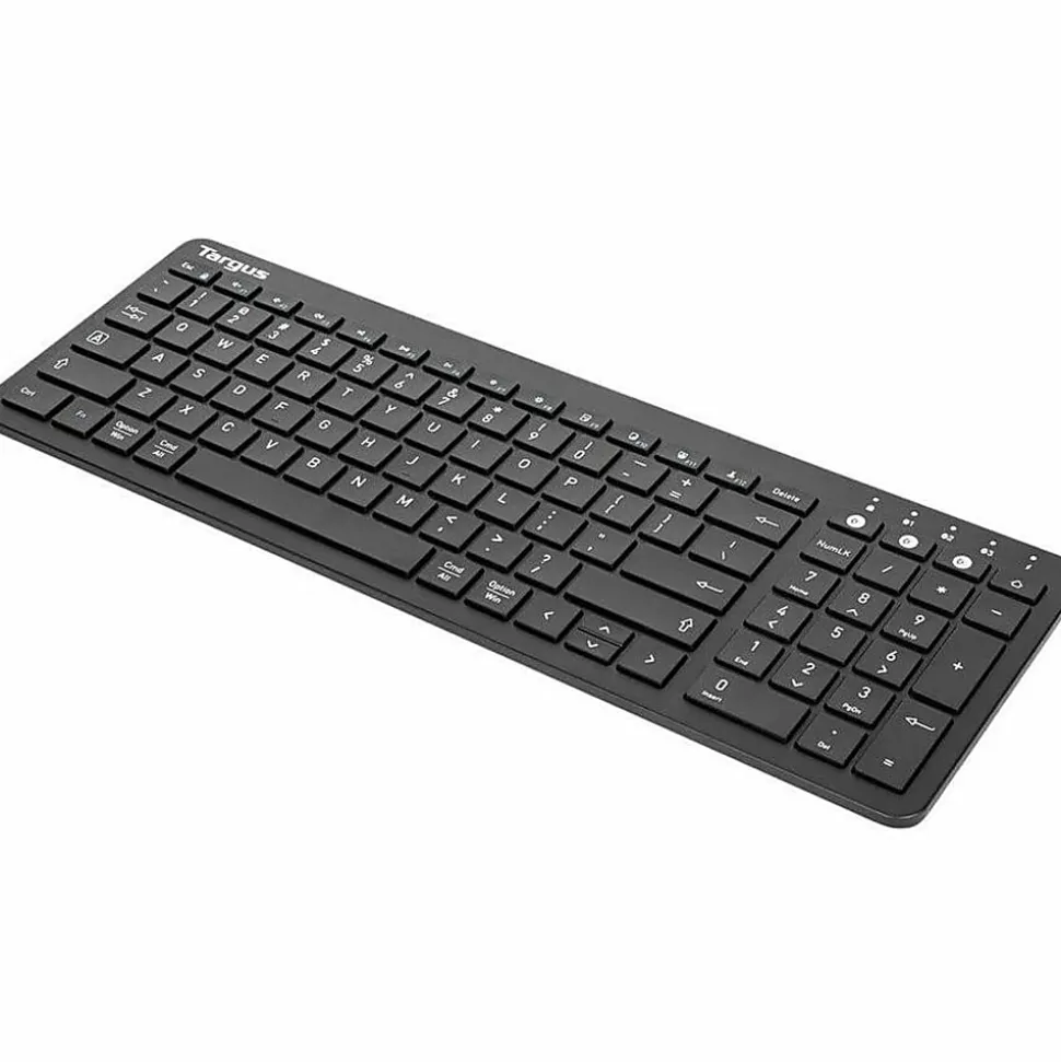 Targus Midsize Multi-Device Bluetooth Antimicrobial Keyboard, Black, AKB863US