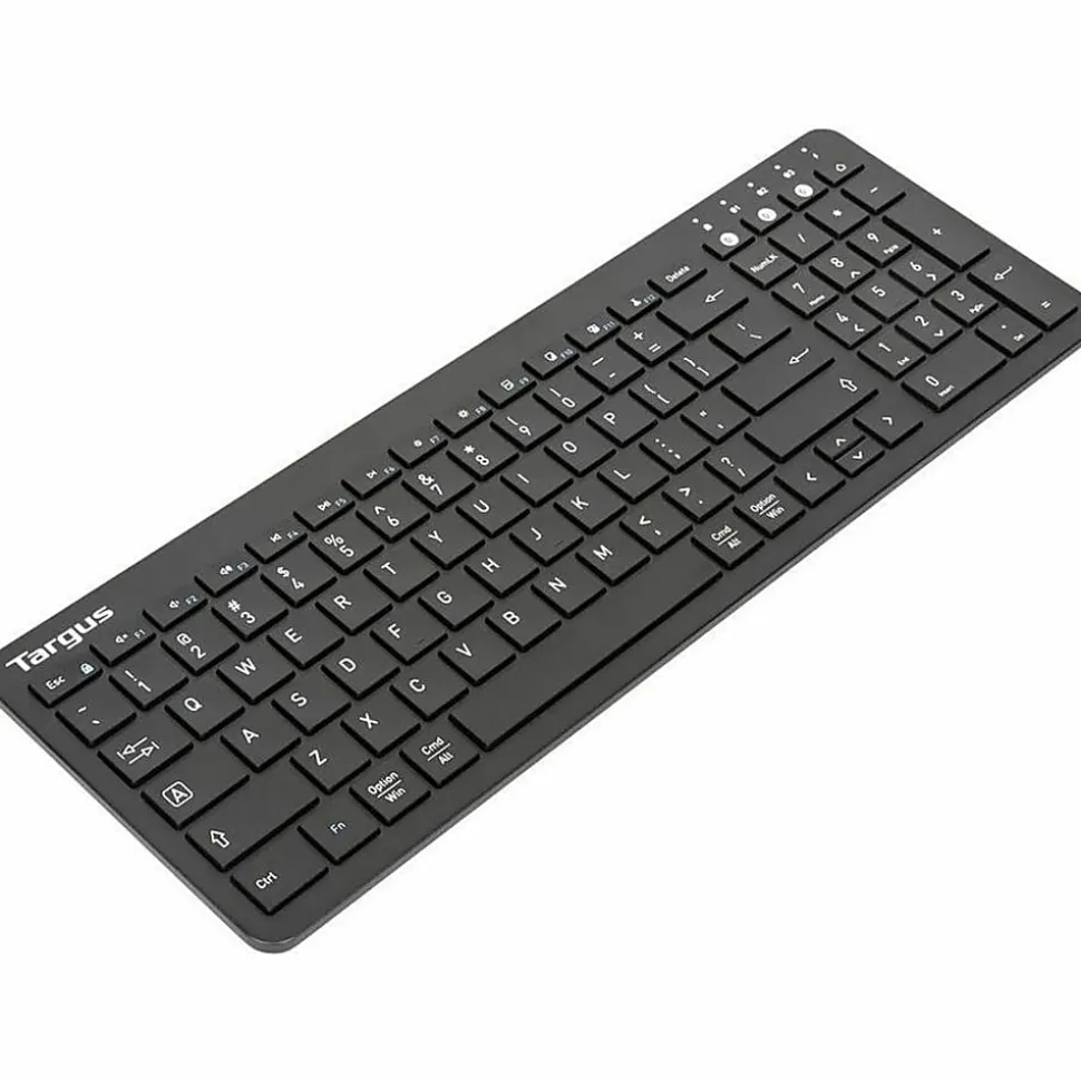 Targus Midsize Multi-Device Bluetooth Antimicrobial Keyboard, Black, AKB863US