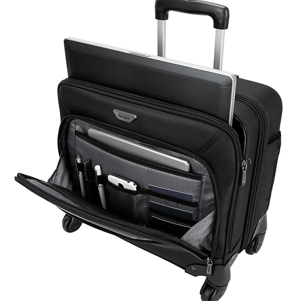 Targus® Mobile ViP 4-Wheeled Roller Case With 16" Laptop Pocket, Black