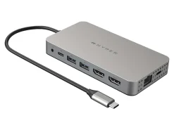 Targus® Sanho HyperDrive Dual 4K HDMI 10-in-1 USB-C Hub, Gray