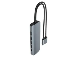 Targus® Sanho HyperDrive VIPER 10-in-2 USB-C Hub, 6/10"H x 1-9/10"W x 5-7/10"D, Gray, HD392-GRAY