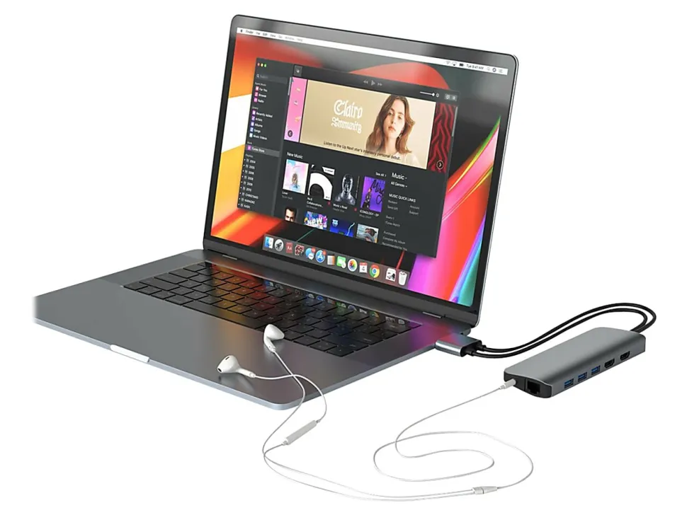 Targus® Sanho HyperDrive VIPER 10-in-2 USB-C Hub, 6/10"H x 1-9/10"W x 5-7/10"D, Gray, HD392-GRAY