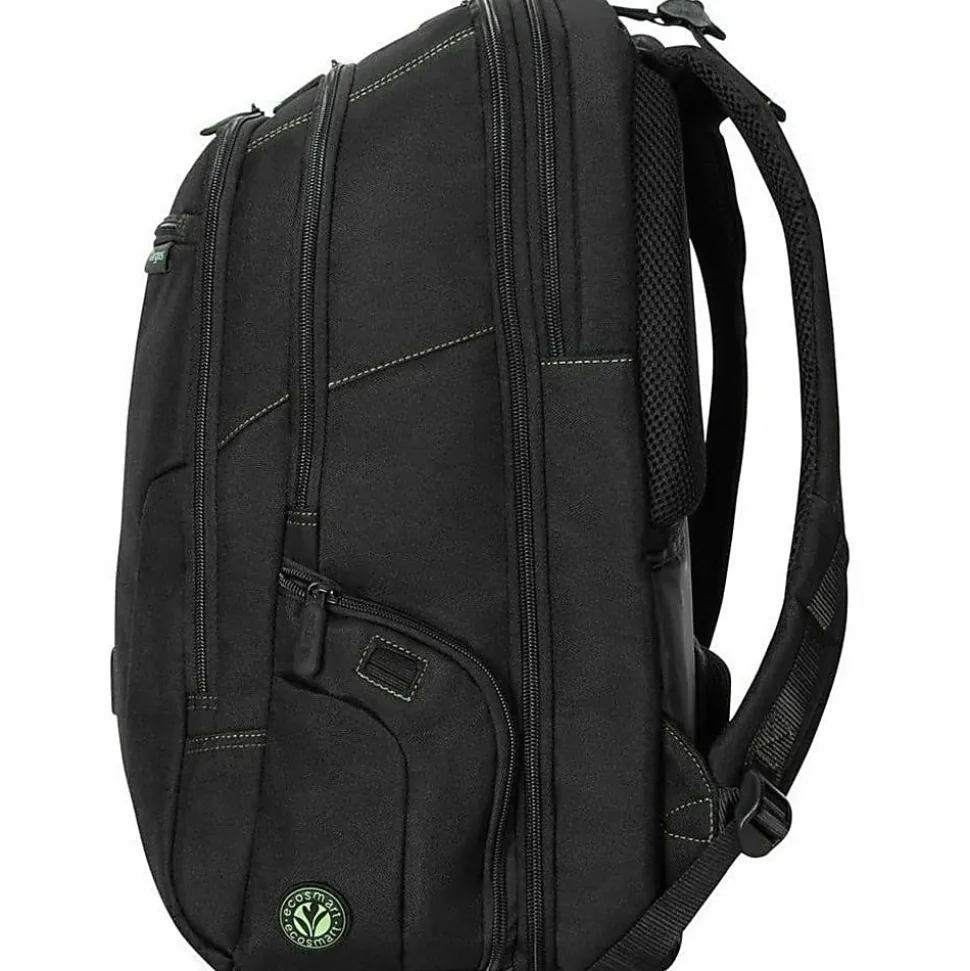 Targus® Spruce™ EcoSmart® Backpack With 17" Laptop Pocket, 41.6% Recycled, Black