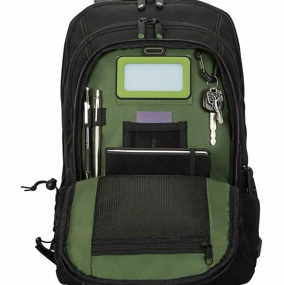 Targus Spruce EcoSmart Notebook Backpack - Bump Resistant, Drop Resistant, Scratch Resistant - Polyester Body - TBB013US