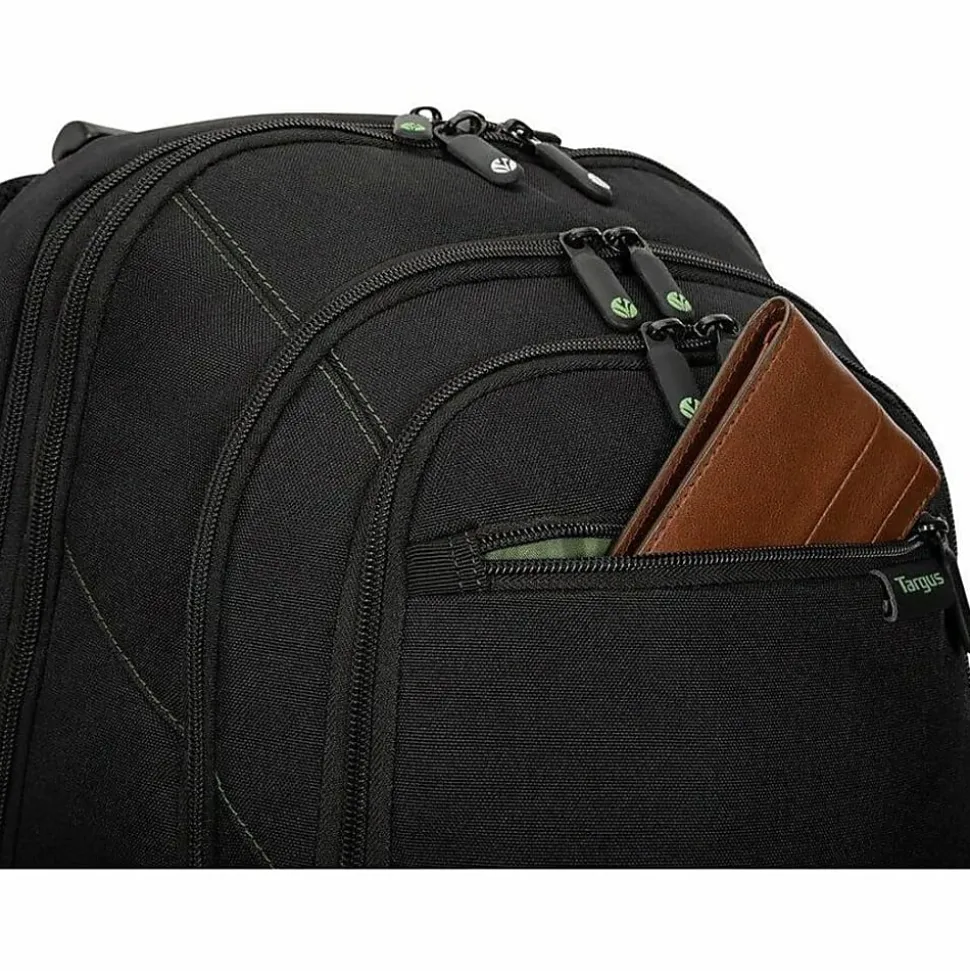 Targus Spruce EcoSmart Notebook Backpack - Bump Resistant, Drop Resistant, Scratch Resistant - Polyester Body - TBB013US