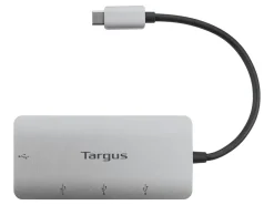 Targus® USB-C To 4-Port USB-A Hub, 1-13/16”H x 3-3/4”W x 1/2”D, Silver, ACH226BT