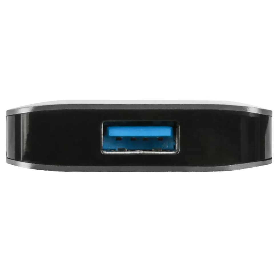 Targus® USB-C To 4-Port USB-A Hub, 1-13/16”H x 3-3/4”W x 1/2”D, Silver, ACH226BT