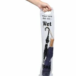 TATCO Umbrella Bags, Black/Clear, Box Of 1,000