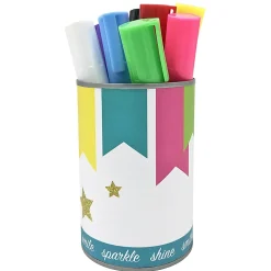 Teacher Created Resources Chalk Brights Liquid Chalk Markers, 2-Sided, Assorted Colors, 8 Markers Per Pack, Set Of 2 Packs