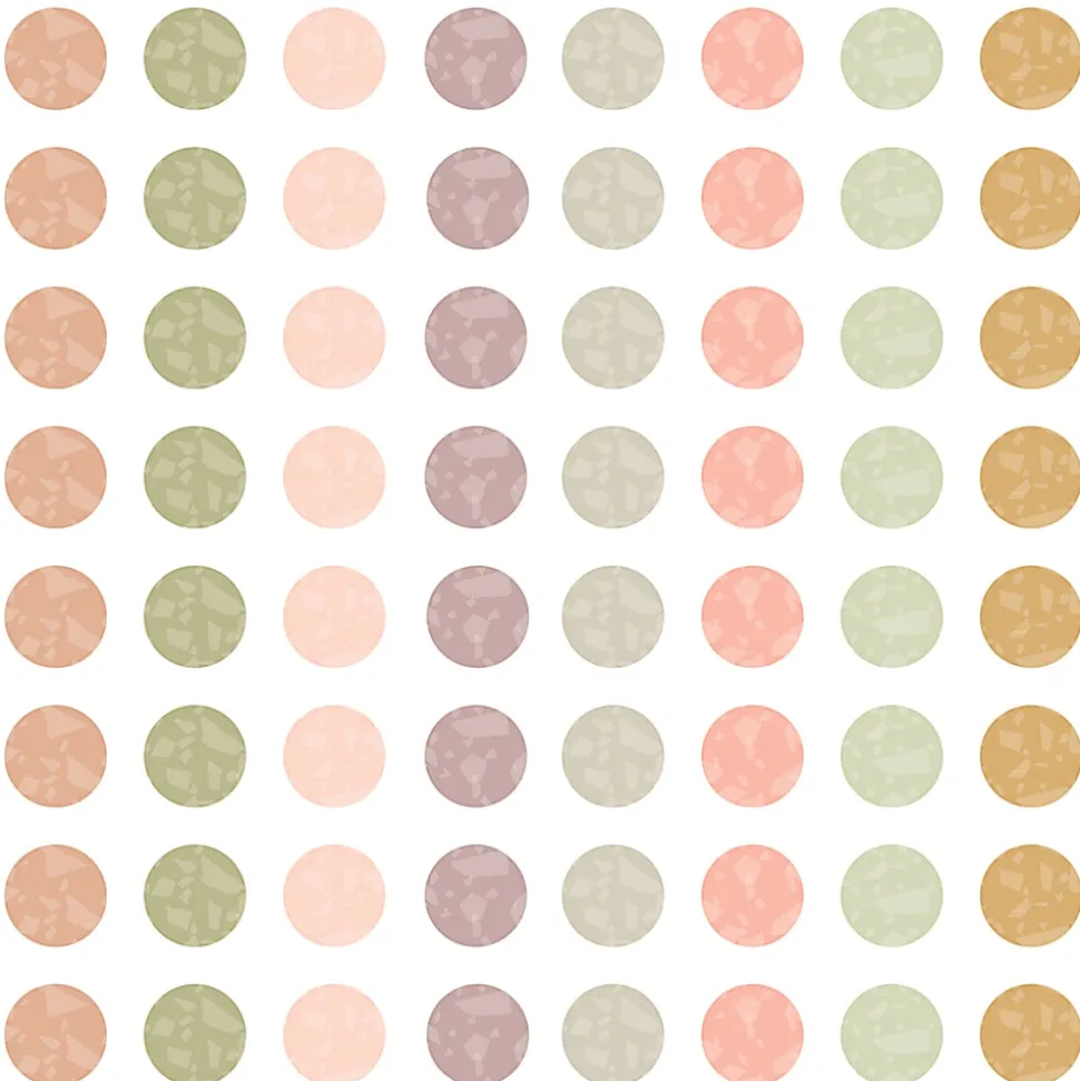 Teacher Created Resources Mini Stickers, 3/8”, Terrazzo Tones Circles, 1,144 Stickers Per Pack, Bundle Of 6 Packs