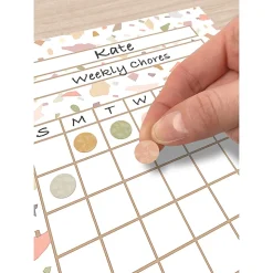 Teacher Created Resources Mini Stickers, 3/8”, Terrazzo Tones Circles, 1,144 Stickers Per Pack, Bundle Of 6 Packs