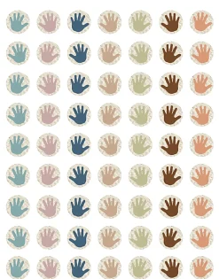 Teacher Created Resources Mini Stickers, Everyone is Welcome Helping Hands, Pack Of 378 Stickers