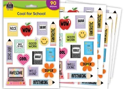 Teacher Created Resources Stickers, Cool for School, Total Qty 90
