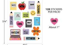 Teacher Created Resources Stickers, Cool for School, Total Qty 90