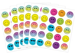Teacher Created Resources Stickers, Brights 4Ever Smiley Faces, Pack Of 120 Stickers