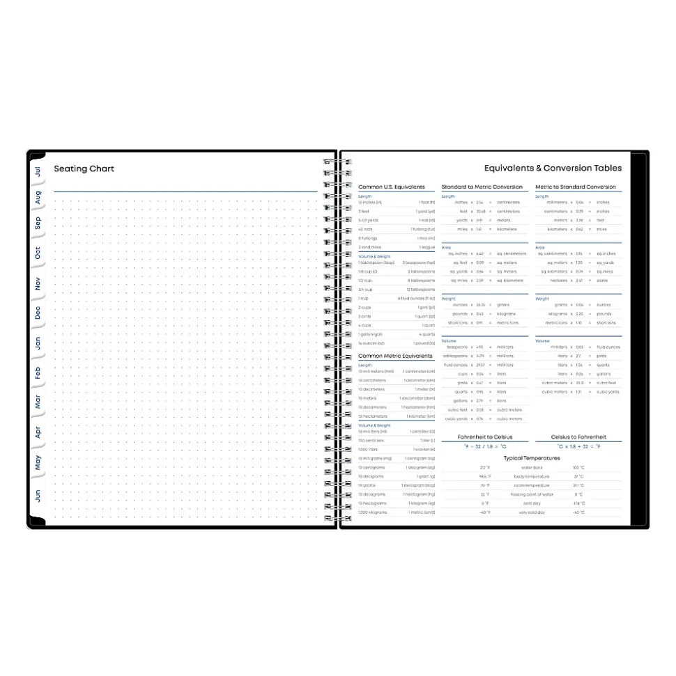 Teacher Lesson Planner BS Solid Black PP 8.5x11 AY26–27 W/M