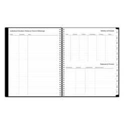 Teacher Lesson Planner BS Solid Black PP 8.5x11 AY26–27 W/M