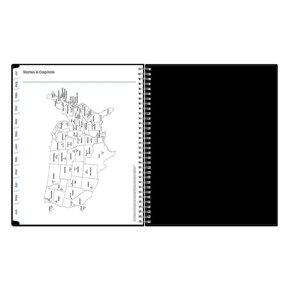Teacher Lesson Planner BS Solid Black PP 8.5x11 AY26–27 W/M