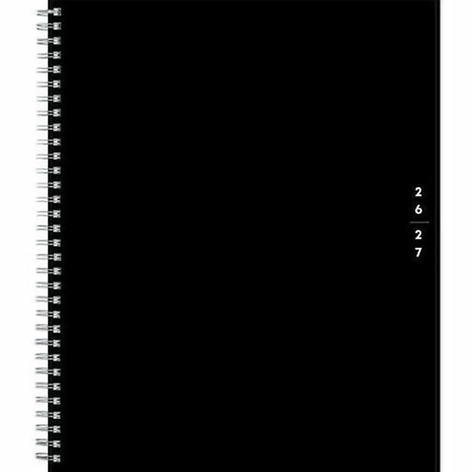 Teacher Lesson Planner BS Solid Black PP 8.5x11 AY26–27 W/M