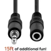 Teachers Choice Handheld Game Buzzer System Extension Cables, 15', Black, Pack Of 8 Cables, TCFT-1751
