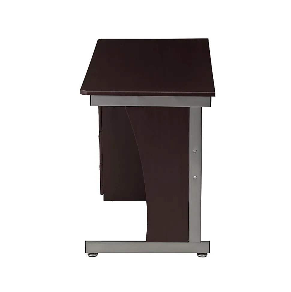 Techni Mobili Computer Desk - Rectangle Top - 3 Drawers - 80 lb Capacity - Computer