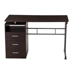 Techni Mobili Computer Desk - Rectangle Top - 3 Drawers - 80 lb Capacity - Computer
