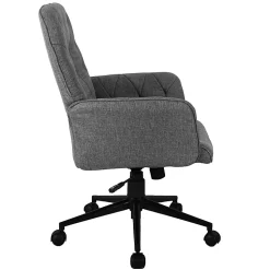 Techni Mobili Ergonomic Fabric Mid-Back Task Chair, Gray