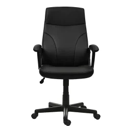 Techni Mobili Ergonomic Faux Leather Mid-Back Executive Office Chair, Black, Total Qty 1