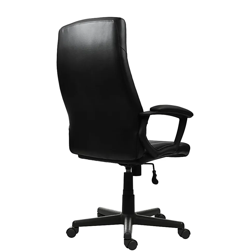 Techni Mobili Ergonomic Faux Leather Mid-Back Executive Office Chair, Black, Total Qty 1