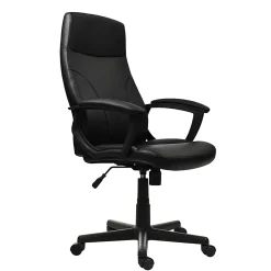 Techni Mobili Ergonomic Faux Leather Mid-Back Executive Office Chair, Black, Total Qty 1