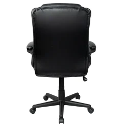 Techni Mobili Ergonomic Faux Leather High-Back Executive Office Chair, Black, Total Qty 1, RTA2025CBK