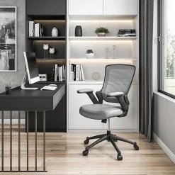 Techni Mobili Ergonomic Mesh Mid-Back Task Chair, Gray