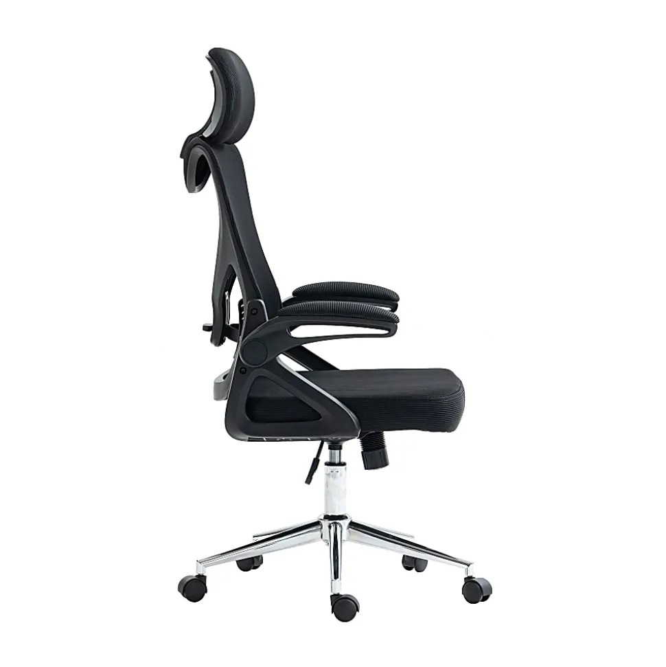 Techni Mobili Ergonomic Mesh High-Back Executive Office Chair, Black