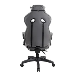 Techni Mobili Gaming Racing Style Fully Reclining Executive Office Chair With Footrest, Black/Gray, Total Qty 1