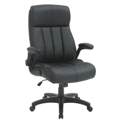 Techni Mobili RTA-4902-BK Faux Leather Executive Office Chair, Black