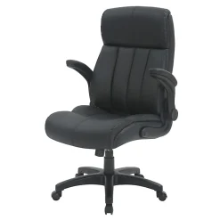 Techni Mobili RTA-4902-BK Faux Leather Executive Office Chair, Black