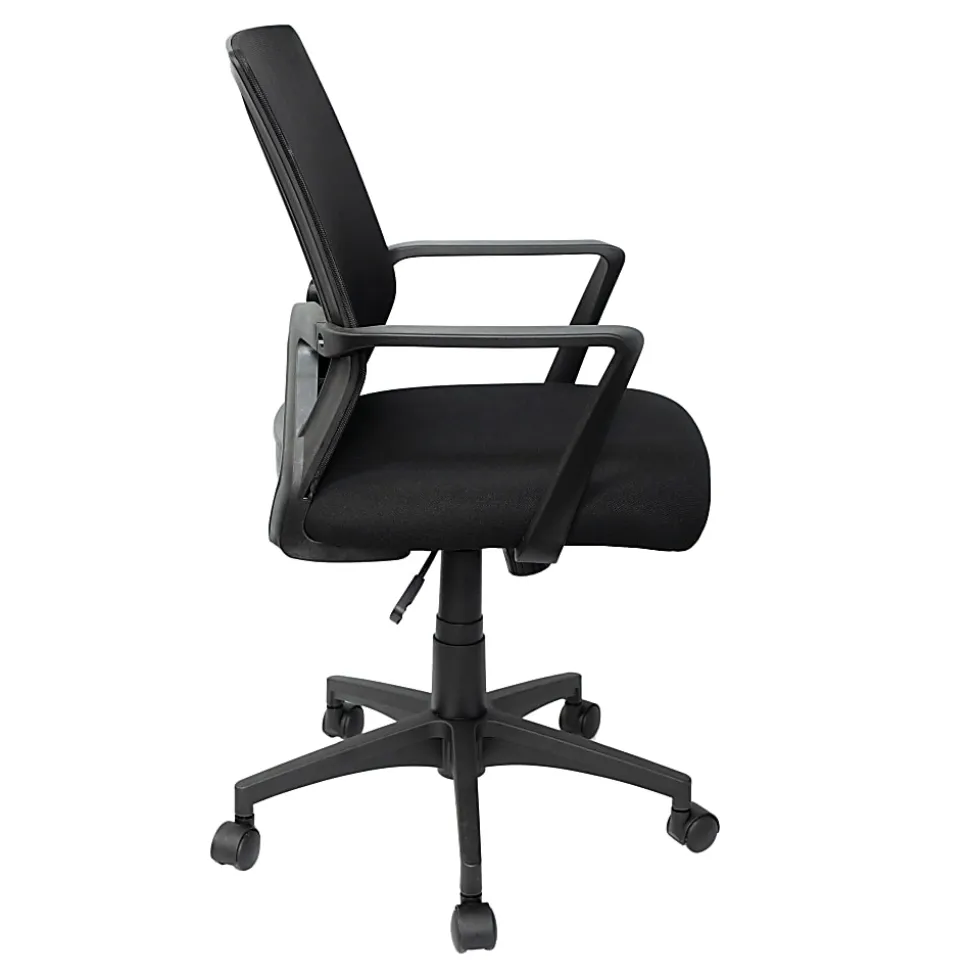 Techni Mobili RTA-2026C-BK Mesh Task Chair, Black, Lumbar & Tilt