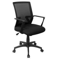 Techni Mobili RTA-2026C-BK Mesh Task Chair, Black, Lumbar & Tilt