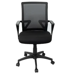 Techni Mobili RTA-2026C-BK Mesh Task Chair, Black, Lumbar & Tilt