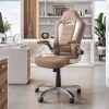 Techni Mobili RTA-3527-CM Faux Leather High-Back Executive Office Chair, Camel