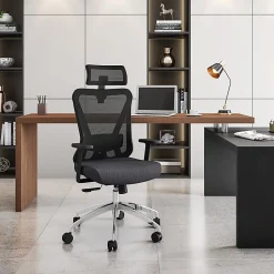 Techni Mobili Truly Ergonomic Mesh High-Back Task Chair, Black, Total Qty 1