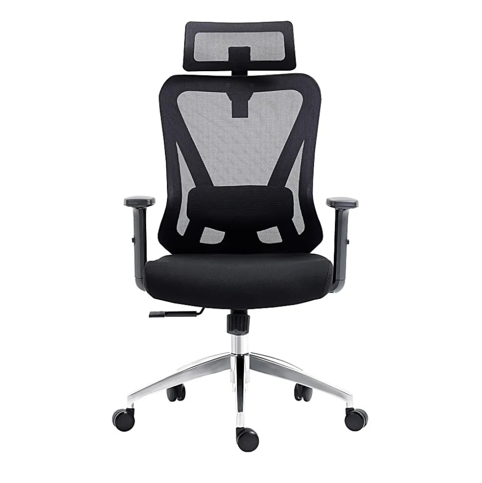 Techni Mobili Truly Ergonomic Mesh High-Back Task Chair, Black, Total Qty 1
