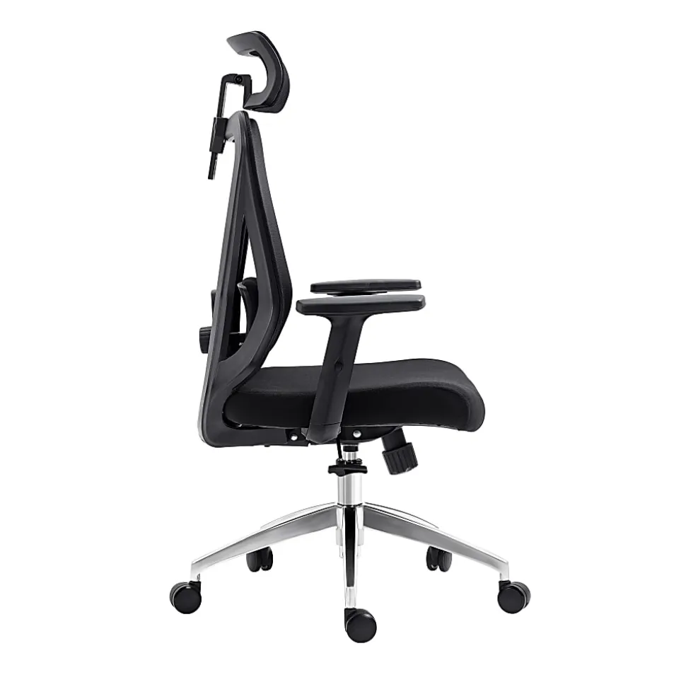Techni Mobili Truly Ergonomic Mesh High-Back Task Chair, Black, Total Qty 1