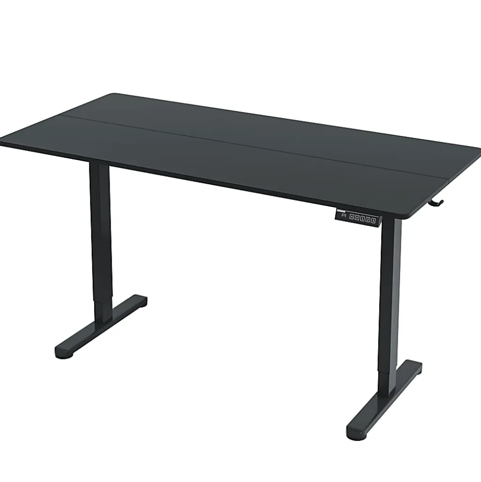 Techni Mobili 55”W Electric Adjustable Height Standing Desk, Black, Total Qty 1